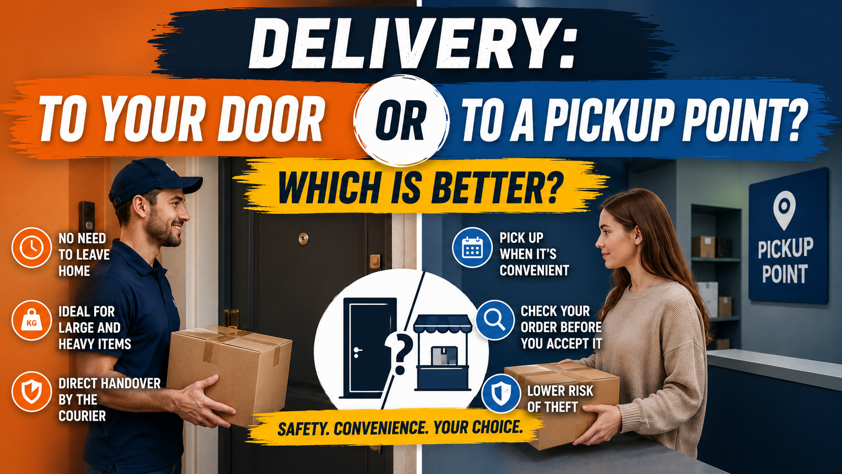Delivery to the door or to the post office: where is the package safer
