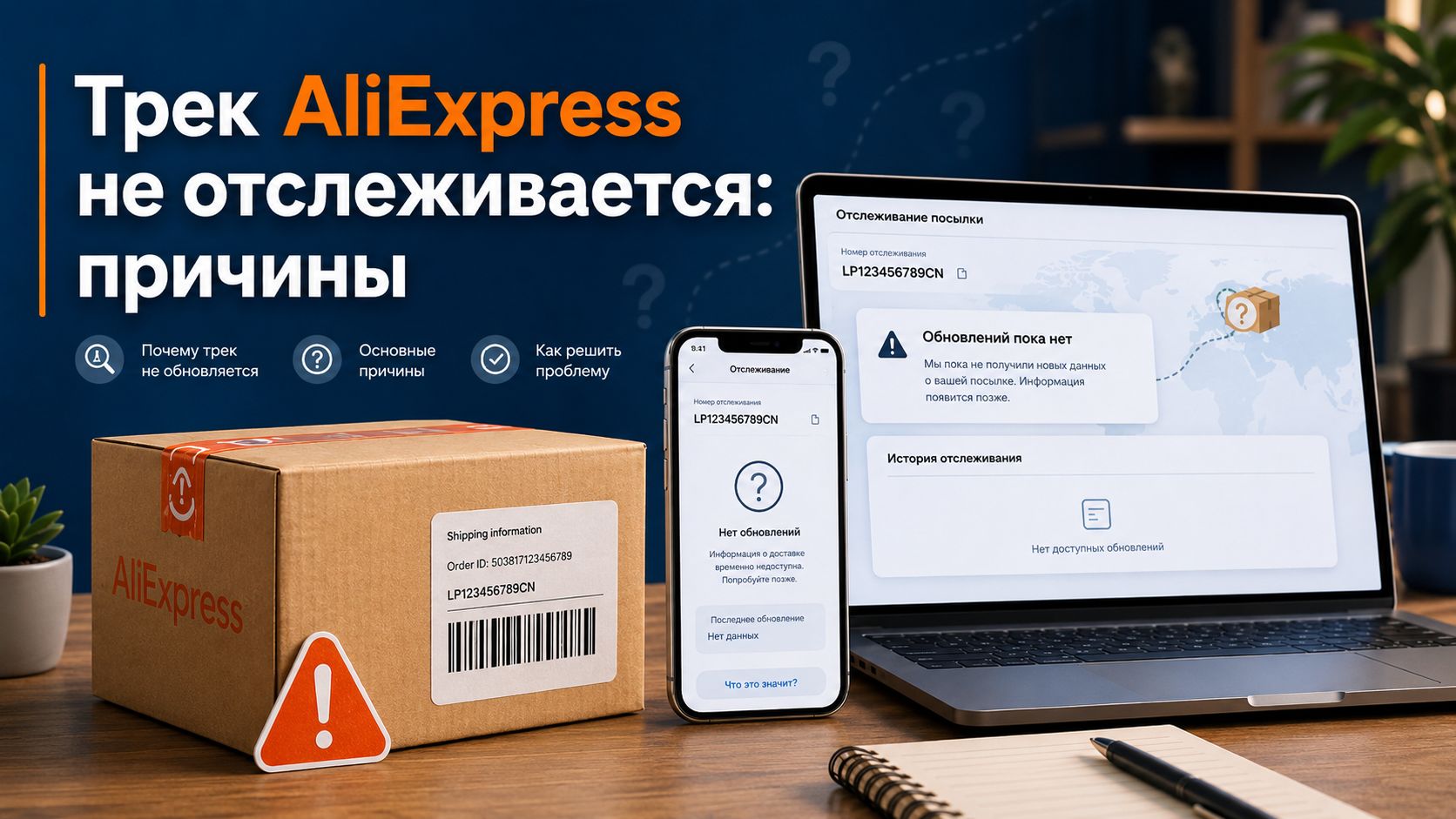 Why is the AliExpress track not being tracked and what to do with the stuck package?