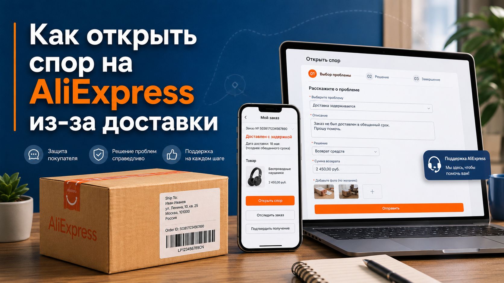 How to open a dispute on AliExpress due to delivery and not lose money