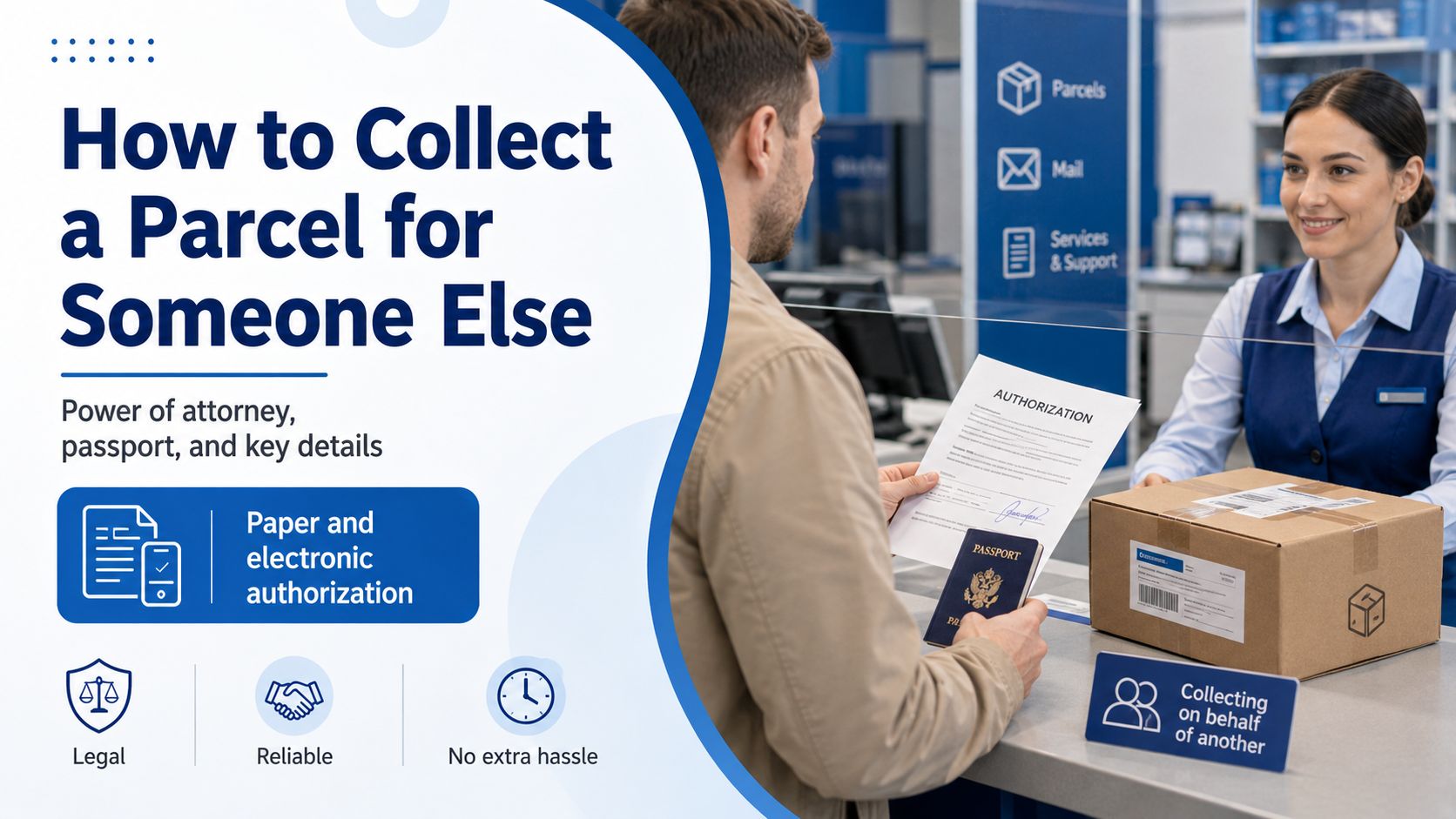 How to receive a package for another person at the Russian Post