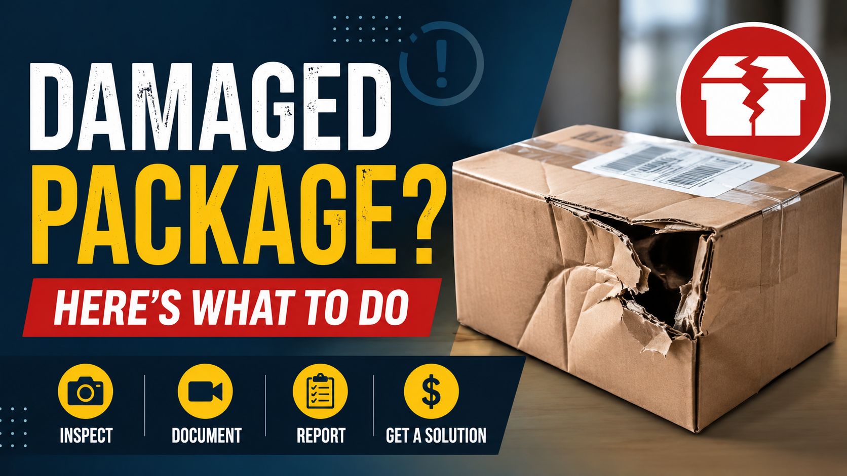 What to do if the package arrived damaged: instructions for the recipient