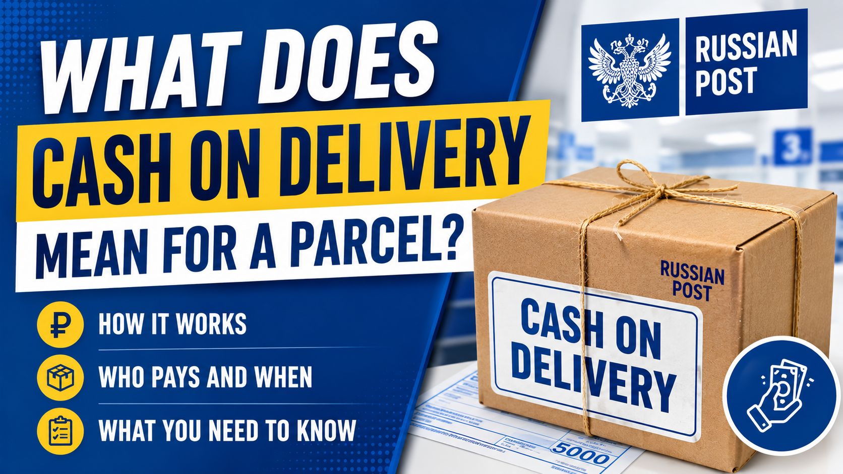 What does a cash on delivery package mean?