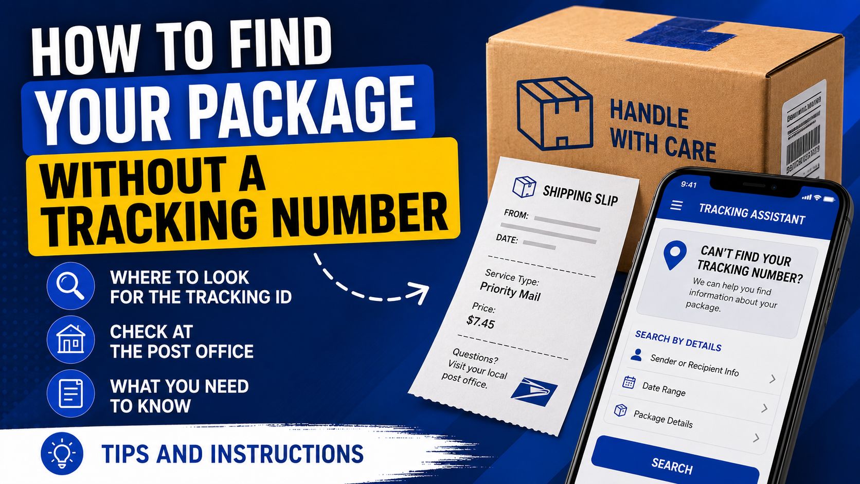 How to find out where the package is if the tracking number is lost